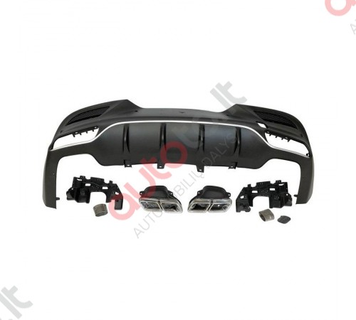 GLE Coupe 63 AMG C292 galinis difuzorius "CHROME" (2015-2019)