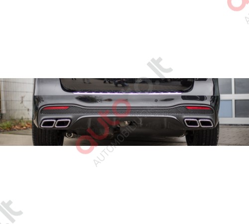 W166 X166 GLE GLS AMG 63 style galinis difuzorius su juodais antgaliais