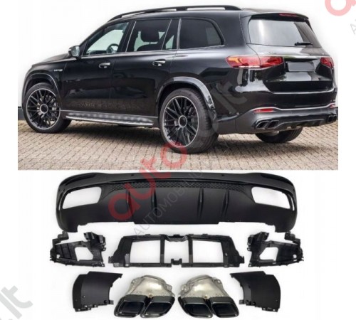 GLS GLE 63 AMG difuzorius Mercedes Benz GLS X167 ir GLE W167 modeliams (2019+) BLACK