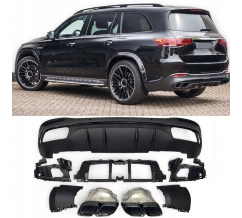 GLS GLE 63 AMG difuzorius Mercedes Benz GLS X167 ir GLE W167 modeliams (2019+) BLACK