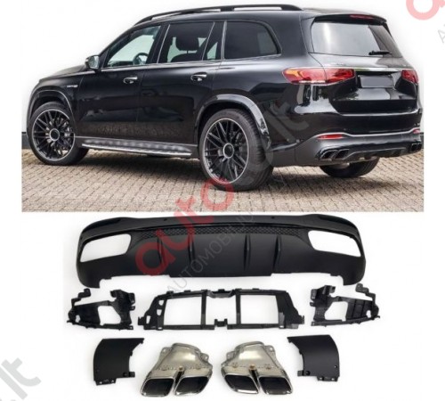 GLS GLE 63 AMG difuzorius Mercedes Benz GLS X167 ir GLE W167 modeliams (2019+) CHROME