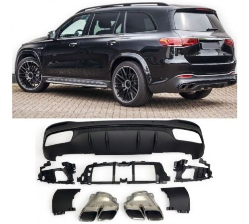 GLS GLE 63 AMG difuzorius Mercedes Benz GLS X167 ir GLE W167 modeliams (2019+) CHROME