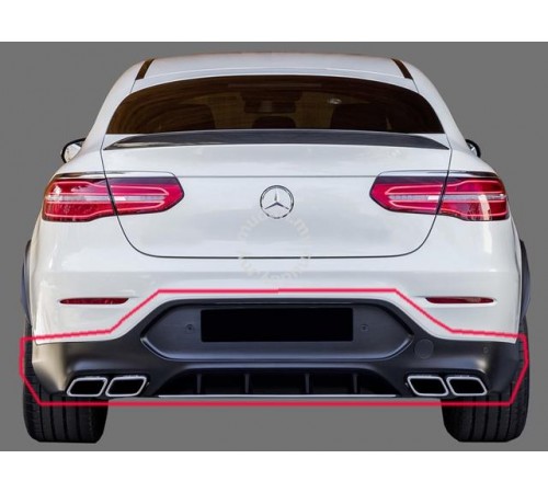 Mercedes GLC COUPE C253 galinis AMG difuzorius