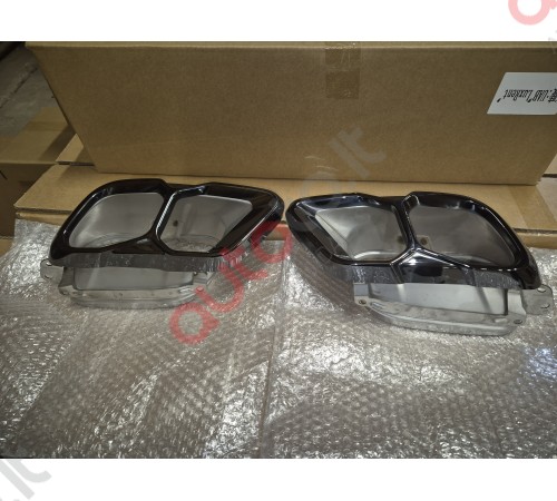 BMW X5 X6 X7 G05 G06 G07 juodi, blizgūs dvigubi duslintuvo antgaliai BMW X5 X6 X7 G05 G06 G07 juodi, blizgūs dvigubi duslintuvo antgaliai