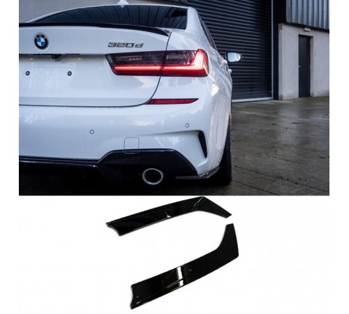 Bmw G20 3 Serijos pre LCI galinio bamperio šoniniai spoileriai 