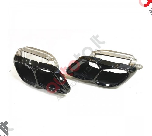BMW X5 X6 X7 G05 G06 G07 juodi, blizgūs dvigubi duslintuvo antgaliai 